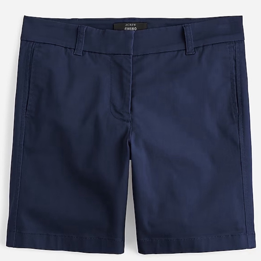 NWT J.Crew 7" Stretch Chino Short Women's Size 6 in Navy